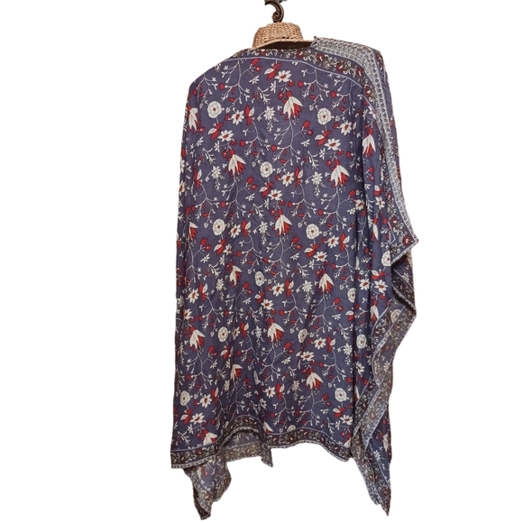 Japna Floral Beachy Swimsuit Coverup Ladies One Size Viscose Oversized Modest - Picture 3 of 5